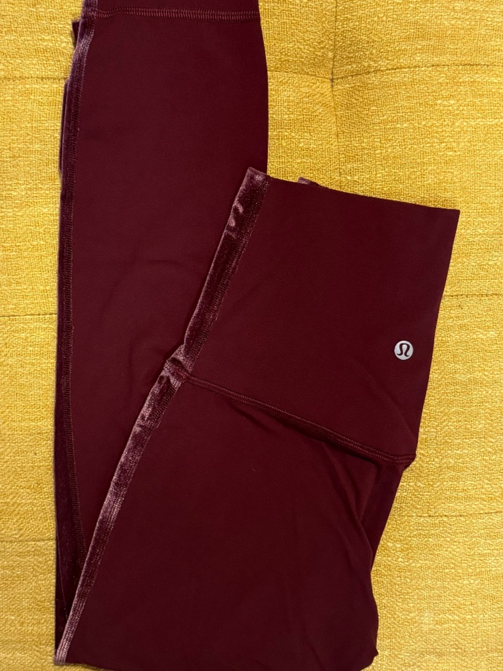 Lululemon Align Super High Rise Crop Velvet Garnet Size 4 - Picture 3 of 4